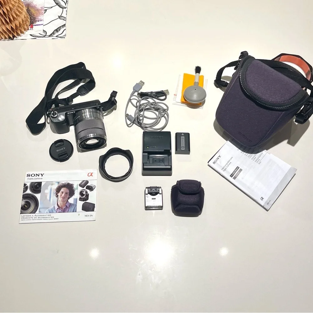 Sony Nex-5N Black and Silver Digital Camera with Accessories